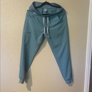 FIGS Aqua Blue Jogger Scrub Pants